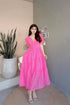 Summer V-neck Puff Sleeve Flounce Dresses